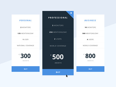 Daily UI #030 030 dailyui flat pricing ui ux