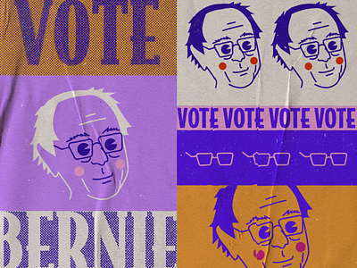 Vote Bernie 2020 bernie sanders campaign democrat design elections graphic graphic design graphic designer illustration politics poster poster a day