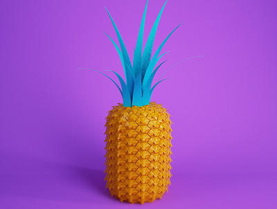 Pineapple 3d 3d art 3d design c4d cinema 4d design illustration octane octane render pineapple psych