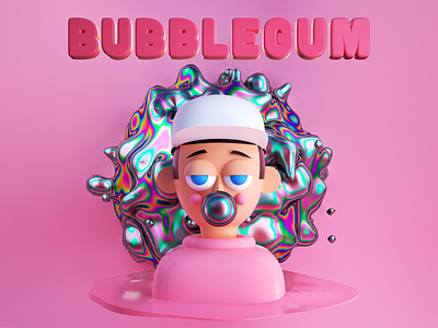 Bubblegum 3d album bubblegum character design cinema 4d design graphic gum illustration maxon music octane octane render render