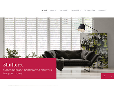 Shutter Boutique website design