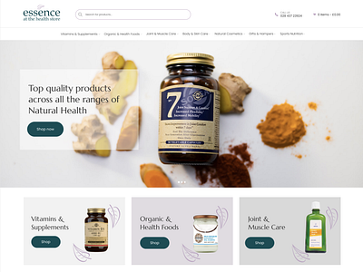 Health Store beauty branding design health herbal supplements ui ux visual web