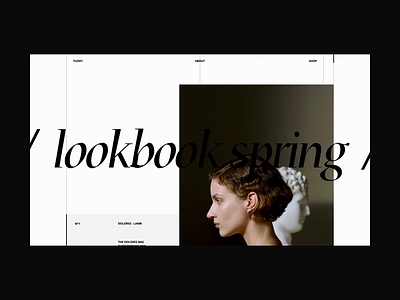 Lookbook spring 👜 animation design homepage lookbook shop typography ui ux website
