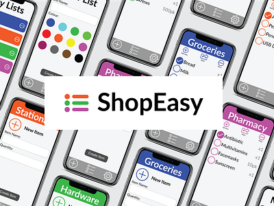 ShopEasy app design illustrator minimal mockup ui work in progress