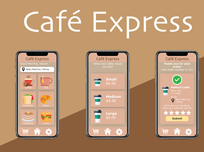 Café Express adobe illustrator adobe xd ui design ux ux design