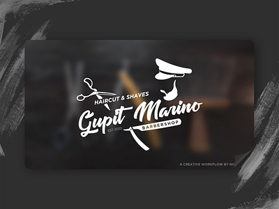 GUPIT MARINO (LOGO DESIGN) barbershop logo branding design logo