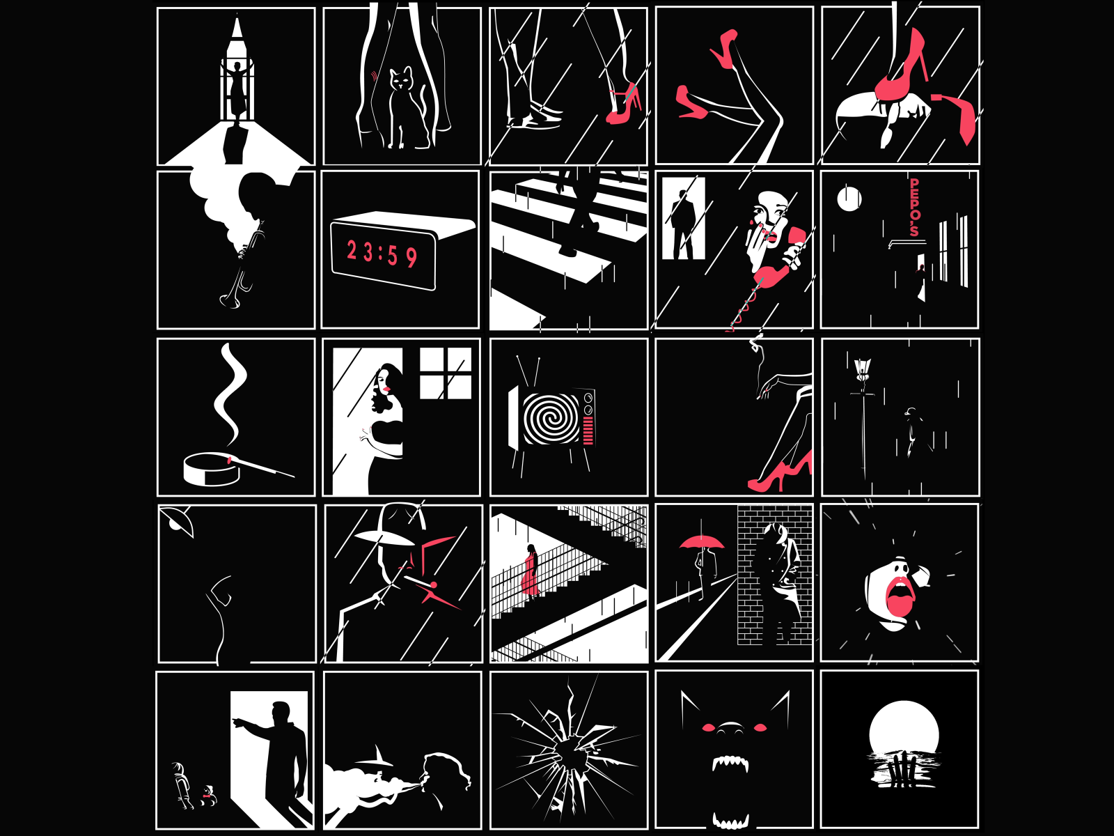 Repepoklouze - Noir albumcover character design downtempo filmnoir illustration lofi music noir