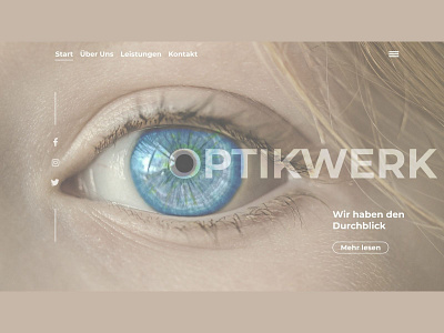 Optician adobexd design eye germany optician typography ui ux uxdesign