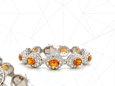 Citrine Bracelet in 925 Sterling Silver