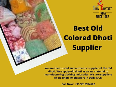 Best Old Colored Dhoti Supplier
