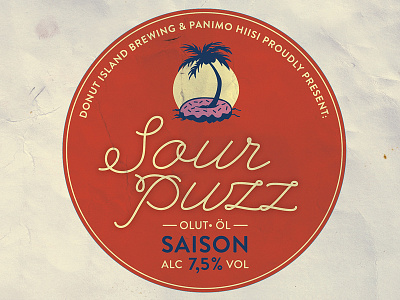 Sour Puzz beer design graphic label tap tropical
