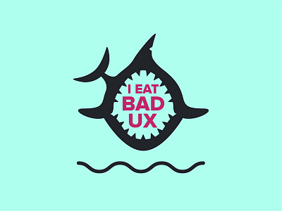 UI Shark flat icon illustration shark