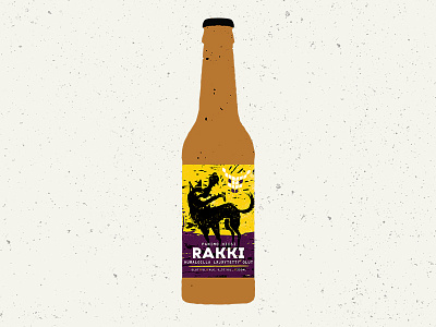 Rakki Bottle mockup beer bottle illustration mockup