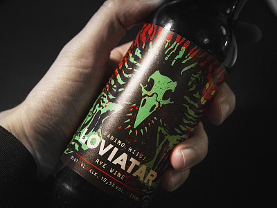 HIISI Loviatar // close-up beer character hiisi illustration label design loviatar