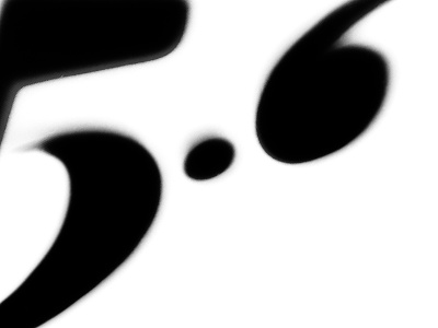 5.6 – III black and white experimental logo numbers typography