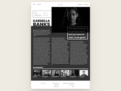 Exploration with Editorial Style Web Design