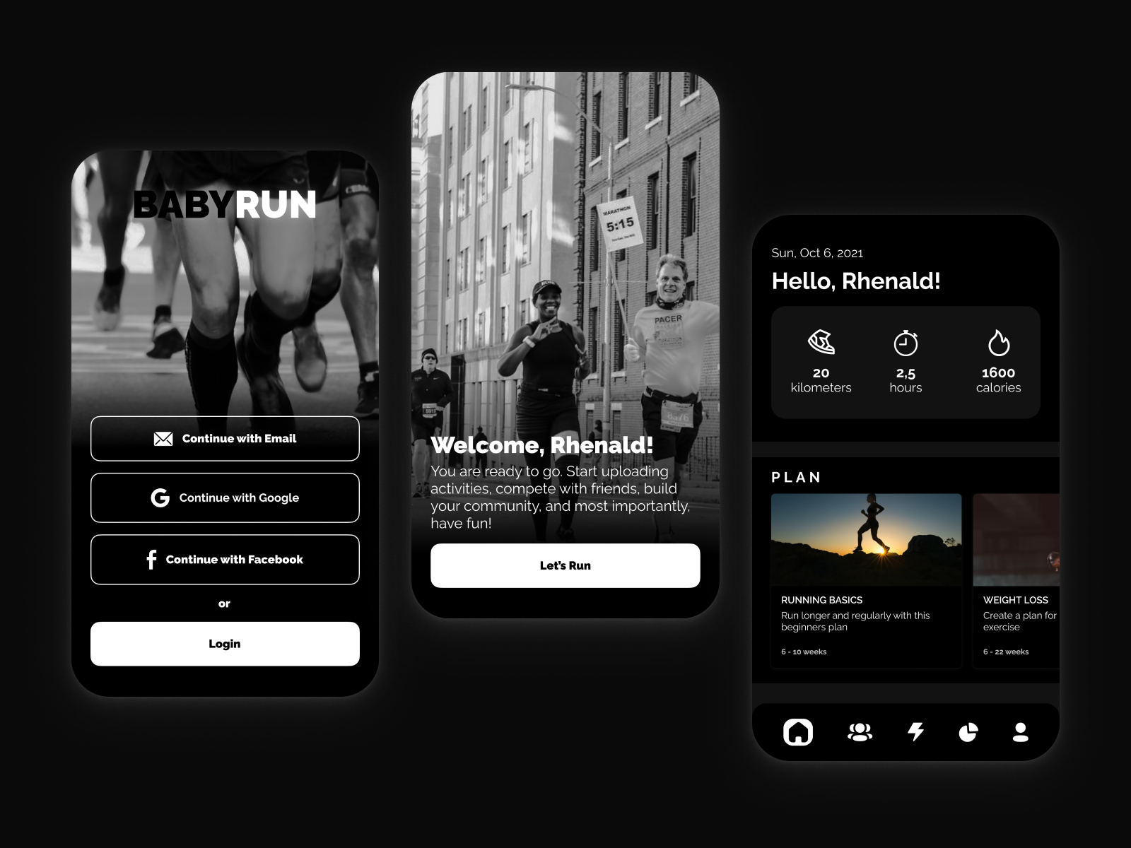 Running Mobile App by Rhenald Karrel on Dribbble