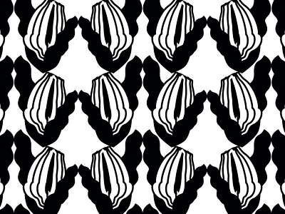 botanic pattern botanic graphic black white