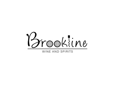 Brookline 2d black logodesign minimalist logo simple logo vector wine bar logo