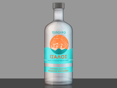 Isalos packaging design alcohol branding branding logo package design product design