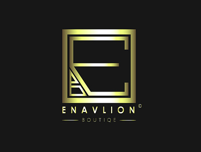 Enavlion restaurant 2d design golden logodesign minimalist logo restaurant branding restaurant logo