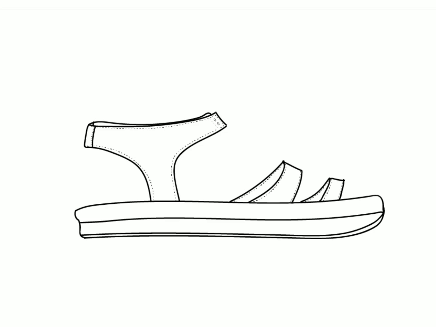 Sandal sketch by Valentina Lago Footwear design on Dribbble