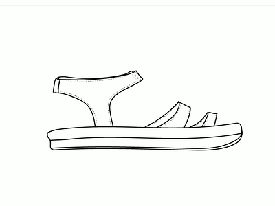 Sandal sketch footwear design