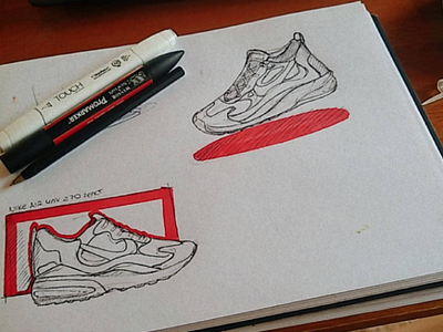 Nike sketch footwear footwear design footwearsketch sneaker