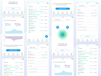 Wifi Network App app dashboard design mobile mobile app network ui uxui wifi