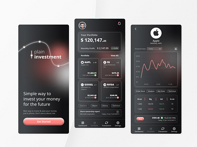 Investment App UX/UI concept design finance finances financial fintech interface investment investment app investments service ui user interface ux