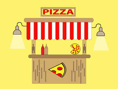 vector art pizza shape illustration vector