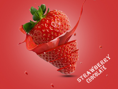 poster design strawberry