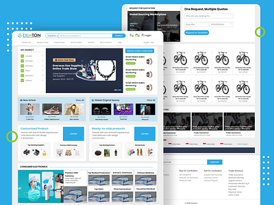 Eximton UI b2b website design ecommerce ecommerce design web design website website design