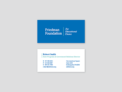 Friedman Foundation Stationery Set brand business card education stationery