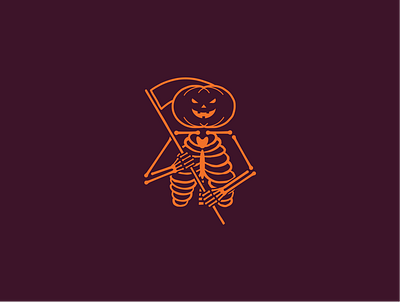All the Spook death grim reaper halloween illustration pumpkin skeleton