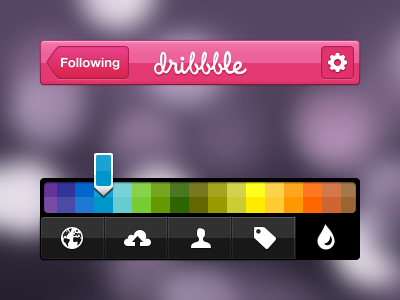 Dribbble for iOS dribbble ios navigation ui