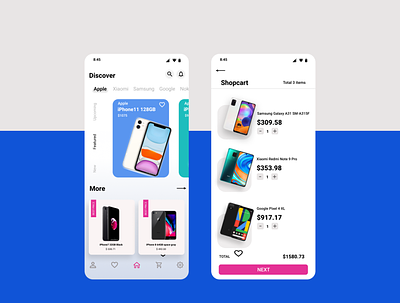 mobile phone store app design concept app design minimal ui ux