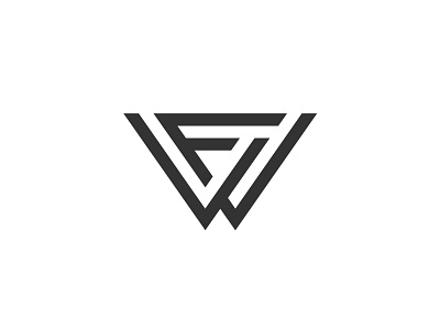 WF Mark f geometric logo monogram w wf