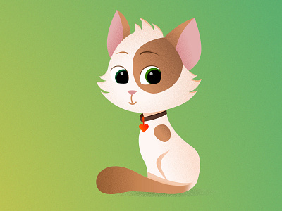 Сute kitten cat character illustration kitten