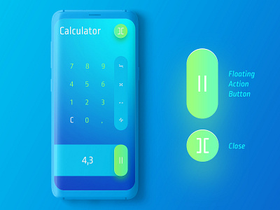 Alien secret messenger, Calculator and elements, Daily UI 004