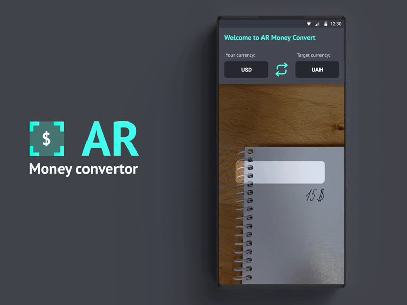 AR Currency Converter android app ar augmented reality convertor currency money ui