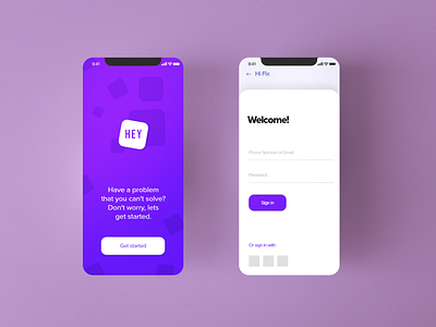 Hey App Mockup