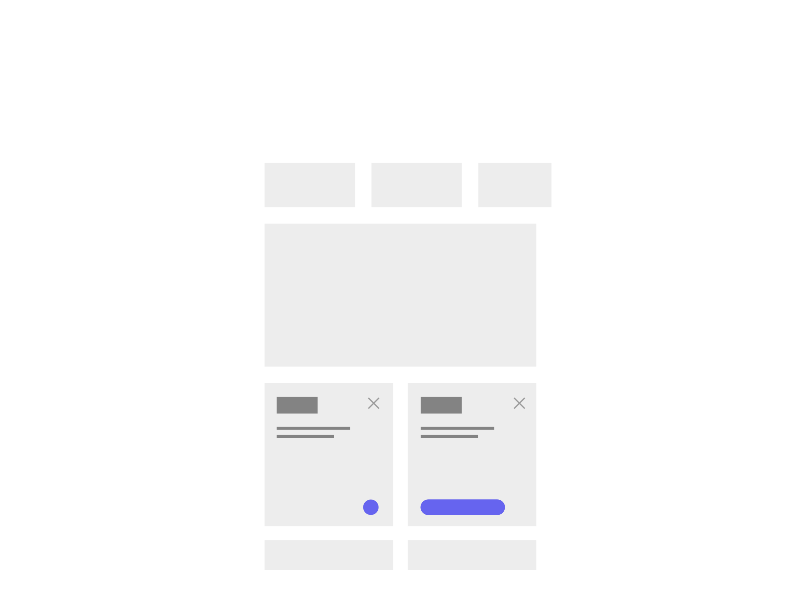 Feed with tiles that expand and collapse css form ixd lo fi minimal motion principle ui ux