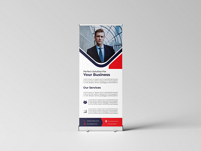 Corporate roll up banner, business roll up banner.
