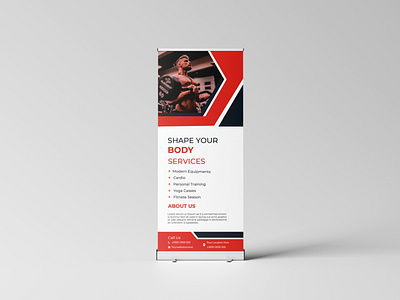 fitness roll up banner , Jym & fitness roll up banner