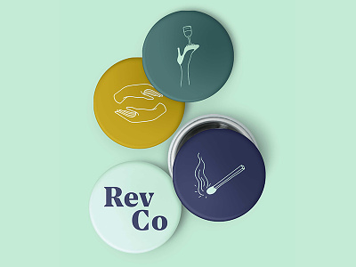 Revelry Collective Buttons buttons identity logo mark symbol
