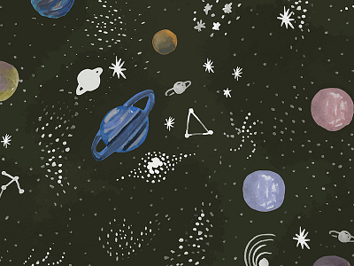 Give Me Space pattern repeat space watercolor