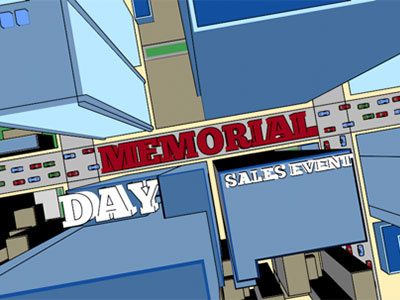 Memorial Day Dreaming cinema 4d toon sketch