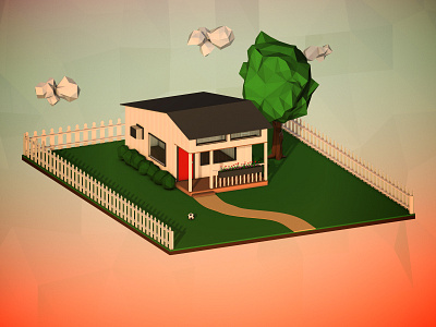 Day 12 - Backyard Dream Office after effects cinema 4d everyday