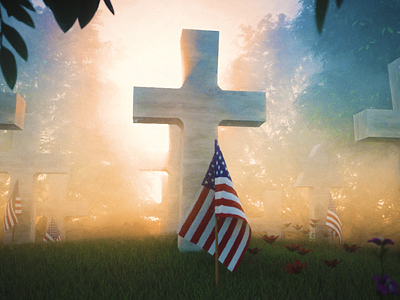 Happy Memorial Day c4d octane dailyrender